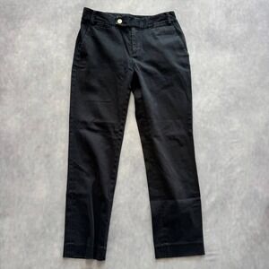 Lauren Ralph Lauren Chino Pants Womens 2 Black Straight Leg Workwear Mid Rise